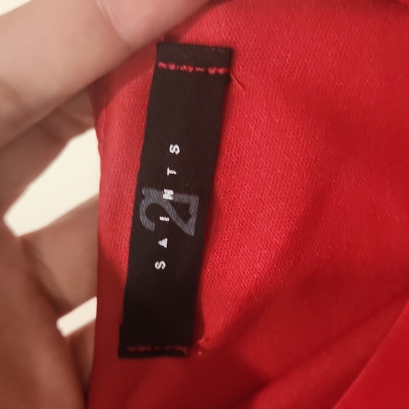 2 Saints Women's Elegant Red One-Shoulder Dress - Picture 4 of 6